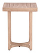 Leto Brown Aluminum Square Side Table for Outdoor Use