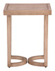 Leto Brown Aluminum Square Side Table for Outdoor Use