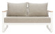 Welt Taupe & White Aluminum and Olefin Sofa for Outdoor Use