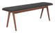 Kazwali Black & Walnut Rubberwood and Polyester Bench