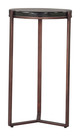 Daiza Bronze Sand Cast Glass and Iron Round Side Table