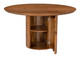 Izola Brown Mango Wood Round 2-Tier Dining Table