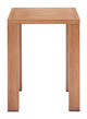 Regels Natural Aluminum Square Side Table for Outdoor Use