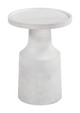 Cala White Mango Wood Round Side Table