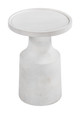 Cala White Mango Wood Round Side Table