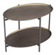 Bronson Bronze Steel Round 2-Tier Coffee Table