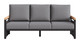 Naru Gray Aluminum and Polyester Sofa for Outdoor Use