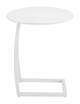 Noga White Aluminum Round End Table for Outdoor Use