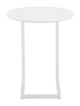 Noga White Aluminum Round End Table for Outdoor Use