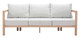 Leto Gray Aluminum and Olefin Sofa for Outdoor Use