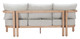 Leto Gray Aluminum and Olefin Sofa for Outdoor Use