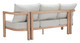 Leto Gray Aluminum and Olefin Sofa for Outdoor Use