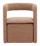 Atria Tawny Brown Polyester Accent Chair & Ottoman