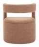 Atria Tawny Brown Polyester Accent Chair & Ottoman
