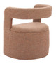 Atria Tawny Brown Polyester Accent Chair & Ottoman