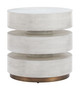 Laha Oak White Steel Round Side Table
