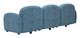 Cleo Blue Rubberwood and Polyester Modular Sofa