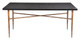 Nida Black & Bronze Steel Rectangular Dining Table