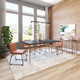 Nida Black & Bronze Steel Rectangular Dining Table