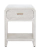 Yume Oak White MDF Square Side Table