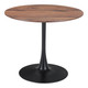 Opus Brown & Black Steel Round Dining Table