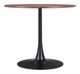 Opus Brown & Black Steel Round Dining Table