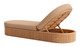 Sakina Brown Acacia Wood and Olefin Height-Adjustable Chaise Lounge