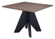 Lisse Espresso Rubberwood Square Dining Table