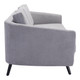 Divinity Gray Rubberwood and Polyester Sofa