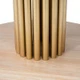 Wilou Natural Rubberwood and Steel Round Dining Table