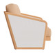 Sakina Brown Acacia Wood and Olefin Sofa for Outdoor Use