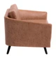 Divinity Brown Rubberwood and Polyurethane Sofa