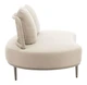 Ruhe Beige Aluminum and Olefin Sofa for Outdoor Use