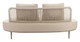 Ruhe Beige Aluminum and Olefin Sofa for Outdoor Use