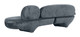 Oblak Storm Gray Polyester Sofa