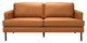 Decade Brown Steel and Polyester Sofa