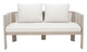 Rebel Beige Aluminum and Polyester Sofa for Outdoor Use