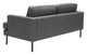 Decade Vintage Gray Steel and Polyester Sofa