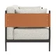 Stirbe Gray Steel and Polyester Loveseat