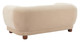 Boet Taupe Elm Wood and Polyester Loveseat