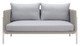 Frais Gray Aluminum and Olefin Loveseat for Outdoor Use