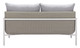 Frais Gray Aluminum and Olefin Loveseat for Outdoor Use