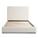 Brooke Queen Bed in Ivory Boucle, 65 x 87 x 54 Inches for Bedroom Furniture