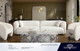 Ark Viola Coffee Table, Viola Marquina Marble, 48 in. W x 24 in. D x 14 in. H
