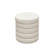 Helix Ottoman, Ivory Boucle, 17 in. W x 17 in. D x 18 in. H, Fully Assembled