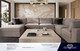 Ark Beige Coffee Table, Beige Marquina Marble, 48 in. W x 24 in. D x 14 in. H
