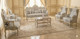 Grand Traditional Living Room Set | Luxury Silver-Leaf & Tufted Velvet