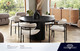 Rune Dining Table in Black, 54 x 54 x 30 Inches for Dining Room Furniture