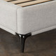 Leandro Queen Bed in Mist Sand Fabric, 67-Inch W x 93-Inch D x 40-Inch H