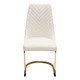 Vogue Dining Chair, Cream or Black Velvet / Gold, 18 in. W x 22 in. D x 38 in. H